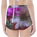 Grainy Green Flower (with Blue Tint) High-Waisted Bikini Bottoms View2