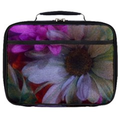 Grainy Green Flower (with Blue Tint) Full Print Lunch Bag by okhismakingart