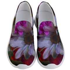 Grainy Green Flower (with Blue Tint) Men s Lightweight Slip Ons by okhismakingart