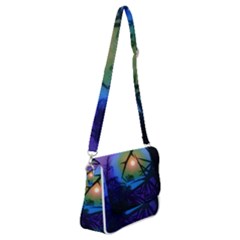 Rainbow Moon And Locust Tree Shoulder Bag With Back Zipper by okhismakingart