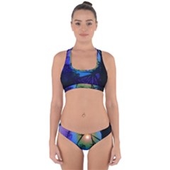 Rainbow Moon And Locust Tree Cross Back Hipster Bikini Set by okhismakingart