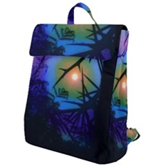 Rainbow Moon And Locust Tree Flap Top Backpack