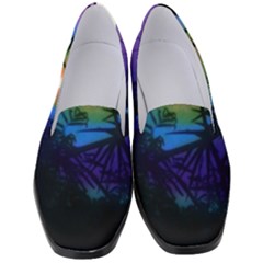 Rainbow Moon And Locust Tree Women s Classic Loafer Heels by okhismakingart