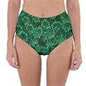 Green Queen Anne s Lace (Up Close) Reversible High-Waist Bikini Bottoms View3