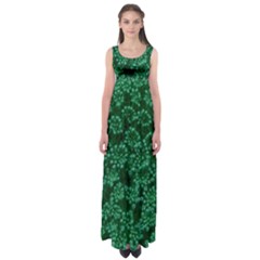 Green Queen Anne s Lace (up Close) Empire Waist Maxi Dress by okhismakingart