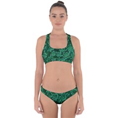 Green Queen Anne s Lace (up Close) Cross Back Hipster Bikini Set by okhismakingart