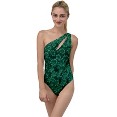 Green Queen Anne s Lace (up Close) To One Side Swimsuit