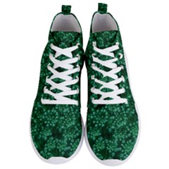 Green Queen Anne s Lace (up Close) Men s Lightweight High Top Sneakers