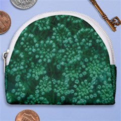 Green Queen Anne s Lace (up Close) Horseshoe Style Canvas Pouch by okhismakingart