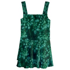 Green Queen Anne s Lace (up Close) Kids  Layered Skirt Swimsuit