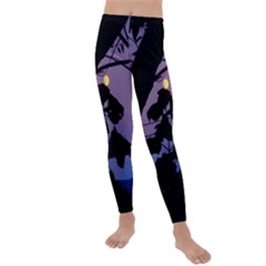 Moon And Catalpa Tree Kids  Lightweight Velour Leggings