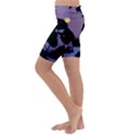 Moon and Catalpa Tree Kids  Lightweight Velour Cropped Yoga Leggings View2