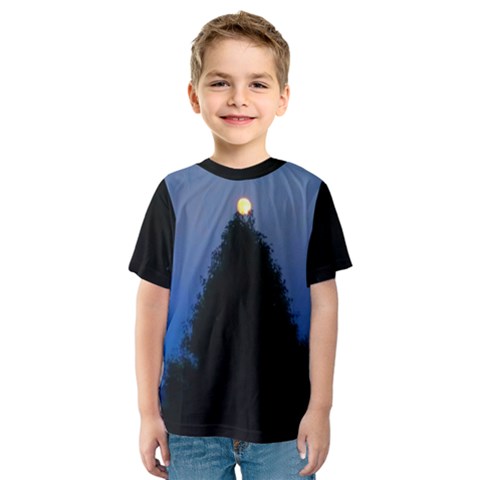 Tree And Moon Kids  Sport Mesh Tee by okhismakingart