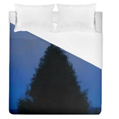 Tree And Moon Duvet Cover (queen Size) by okhismakingart