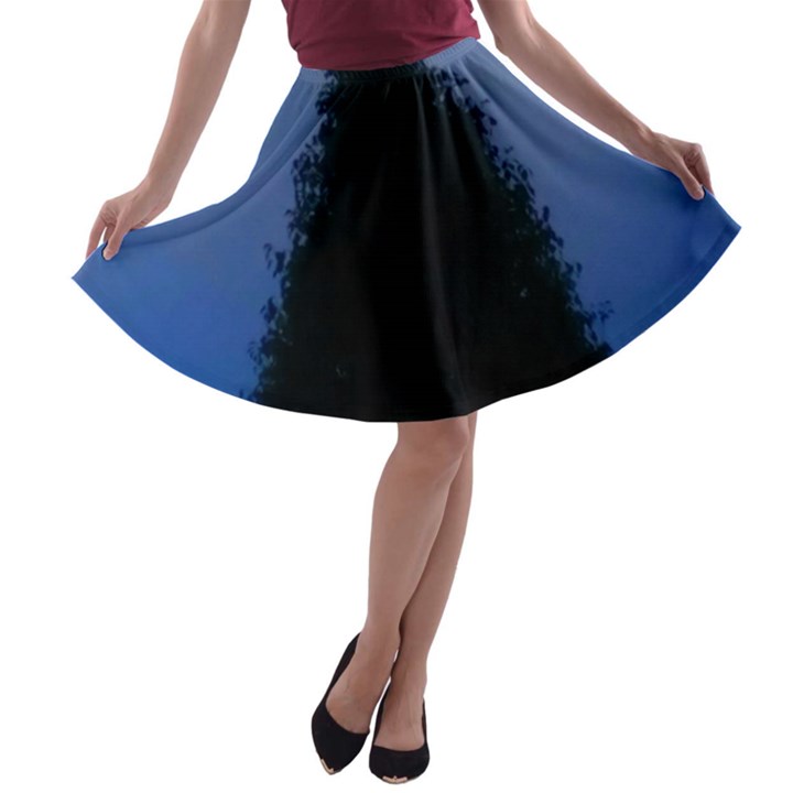 Tree and Moon A-line Skater Skirt