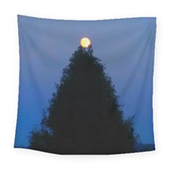 Tree And Moon Square Tapestry (large) by okhismakingart