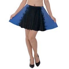 Tree And Moon Velvet Skater Skirt by okhismakingart