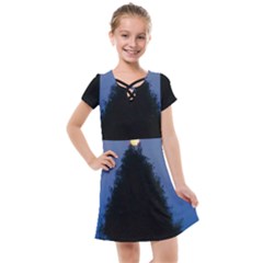 Tree And Moon Kids  Cross Web Dress