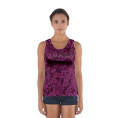 Dark Pink Queen Anne s Lace (up Close) Sport Tank Top  by okhismakingart