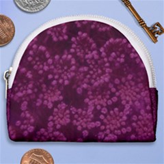 Dark Pink Queen Anne s Lace (up Close) Horseshoe Style Canvas Pouch