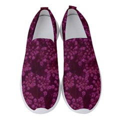 Dark Pink Queen Anne s Lace (up Close) Women s Slip On Sneakers