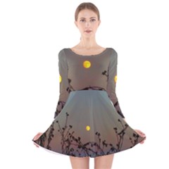 Moon And Thistle Long Sleeve Velvet Skater Dress by okhismakingart