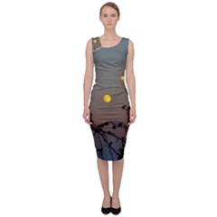 Moon And Thistle Sleeveless Pencil Dress by okhismakingart