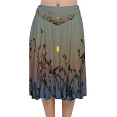 Moon And Thistle Velvet Flared Midi Skirt by okhismakingart