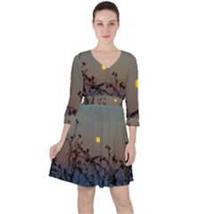 Moon And Thistle Ruffle Dress by okhismakingart