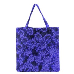 Blue Queen Anne s Lace (up Close) Grocery Tote Bag by okhismakingart