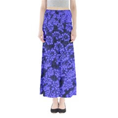 Blue Queen Anne s Lace (up Close) Full Length Maxi Skirt by okhismakingart