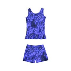 Blue Queen Anne s Lace (up Close) Kids  Boyleg Swimsuit