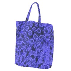 Blue Queen Anne s Lace (up Close) Giant Grocery Tote by okhismakingart