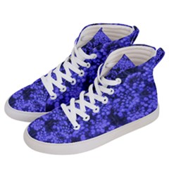 Blue Queen Anne s Lace (up Close) Men s Hi-top Skate Sneakers by okhismakingart