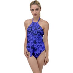 Blue Queen Anne s Lace (up Close) Go With The Flow One Piece Swimsuit