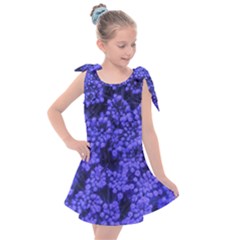 Blue Queen Anne s Lace (up Close) Kids  Tie Up Tunic Dress by okhismakingart