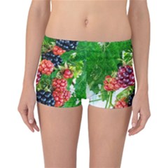 Blackberries Reversible Boyleg Bikini Bottoms by okhismakingart