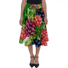 Blackberries Perfect Length Midi Skirt by okhismakingart