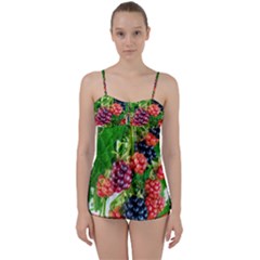 Blackberries Babydoll Tankini Set by okhismakingart