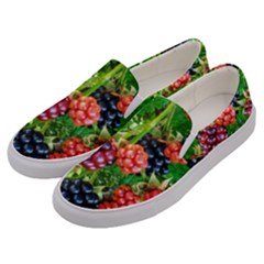 Blackberries Men s Canvas Slip Ons by okhismakingart