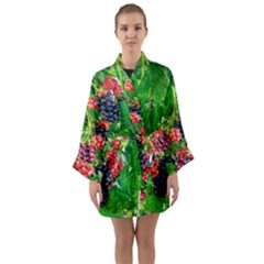 Blackberries Long Sleeve Kimono Robe by okhismakingart