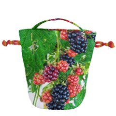 Blackberries Drawstring Bucket Bag