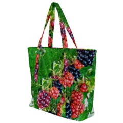 Blackberries Zip Up Canvas Bag