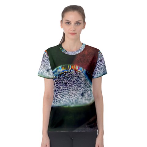 Rainbow Water Droplet Women s Sport Mesh Tee by okhismakingart