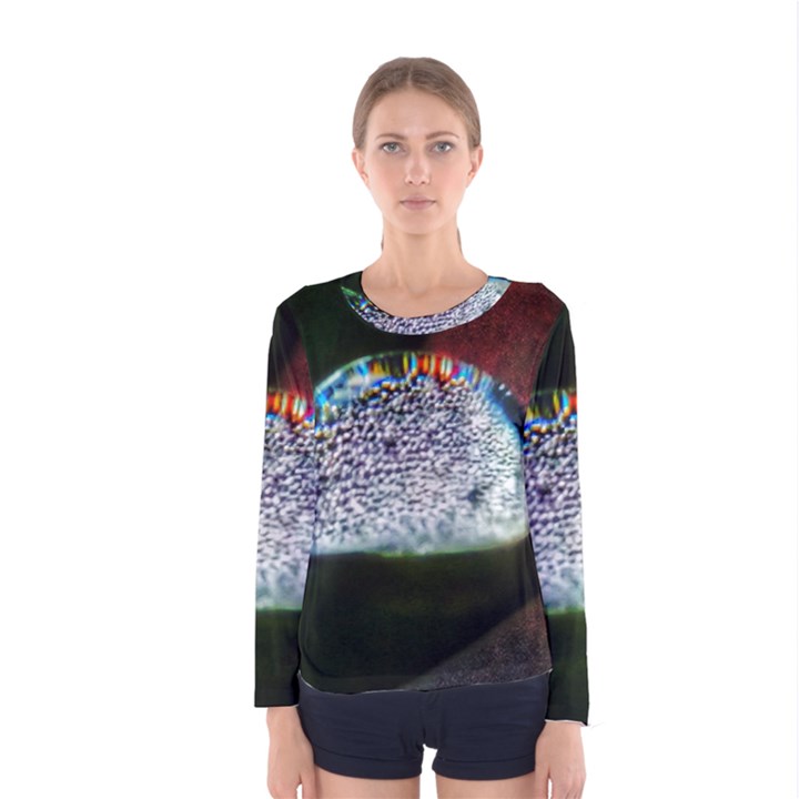 Rainbow Water Droplet Women s Long Sleeve Tee