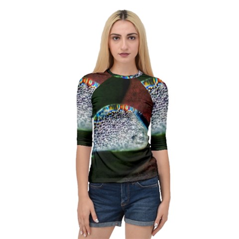 Rainbow Water Droplet Quarter Sleeve Raglan Tee by okhismakingart