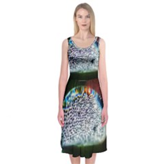 Rainbow Water Droplet Midi Sleeveless Dress by okhismakingart