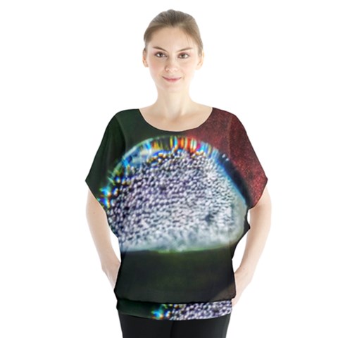 Rainbow Water Droplet Batwing Chiffon Blouse by okhismakingart