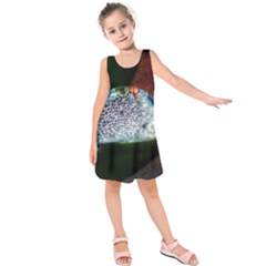 Rainbow Water Droplet Kids  Sleeveless Dress by okhismakingart