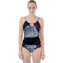 Rainbow Water Droplet Cut Out Top Tankini Set View1